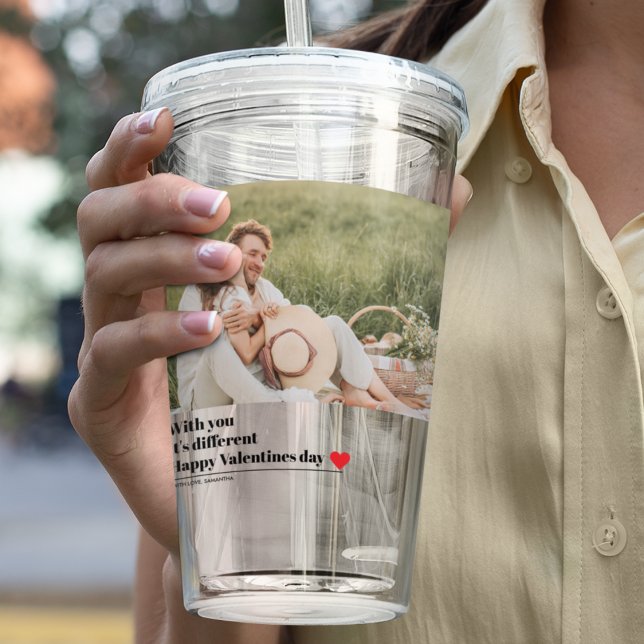  Trendy Romantic Quote | Valentines Best Gift Acrylic Tumbler (Creator Uploaded)