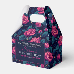 Trendy Rose Birthday Favor Box For Milestone Birth