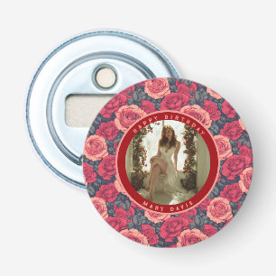 Trendy Rose Floral Party Bottle Opener
