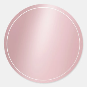 Trendy Rose Gold Blank Elegant Modern Template Classic Round Sticker