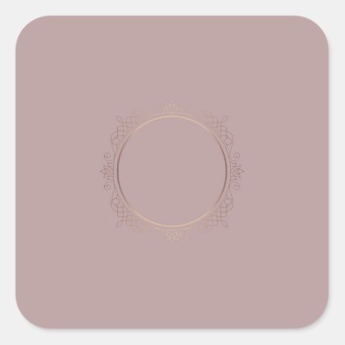 Trendy Rose Gold Blank Template Add Text Design Square Sticker