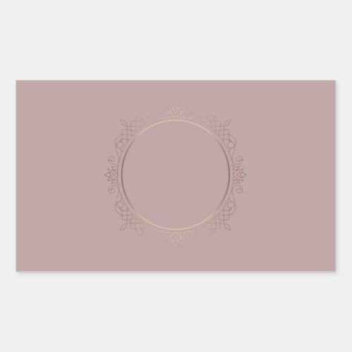 Trendy Rose Gold Blank Template Add Your Own Text Rectangular Sticker