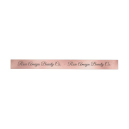 Trendy Rose Gold Cosmetic Makeup Tamper Proof Seal Wrap Around Label