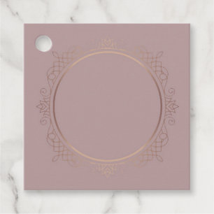 Trendy Rose Gold Custom Blank Template Favor Tags