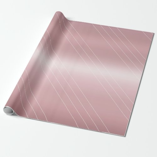 Trendy Rose Gold Elegant Modern Glamour Template Wrapping Paper