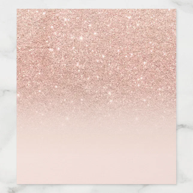 Trendy rose gold glitter blush pink ombre chic envelope liner | Zazzle