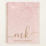 Trendy Rose Gold Glitter Fancy Initials and Name Planner<br><div class="desc">Trendy Rose Gold Glitter Fancy Initials and Name design. Want this design on a different product? Click on "VIEW ALL PRODUCTS" on the upper left of this description and choose the item that you want. You can then adjust the size of this design to fit to the product you've selected....</div>