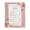 Trendy Rose Gold Glitter Floral Beauty Salon Menu
