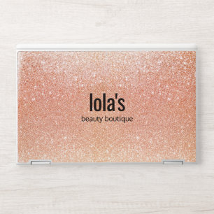 Trendy Rose Gold Glitter HP Laptop Skin