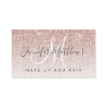 Trendy Rose Gold Glitter Makeup Artist Hair Salon Business Card Trendy Rose Gold Glitter Makeup Artist Hair Salon Business Card