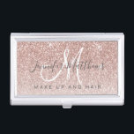 Trendy Rose Gold Glitter Makeup Artist Hair Salon Business Card Case<br><div class="desc">Perfect Modern Template Trendy Rose Gold Glitter Makeup Artist Hair Salon Business Card Holder. Elke Clarke © Customize or edit further by please clicking the "customize further" link and use our design tool to modify this template. All text style, colors, sizes can be modified to fit your needs. If you...</div>