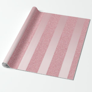 Trendy Rose Gold Glitter Modern Template Elegant Wrapping Paper