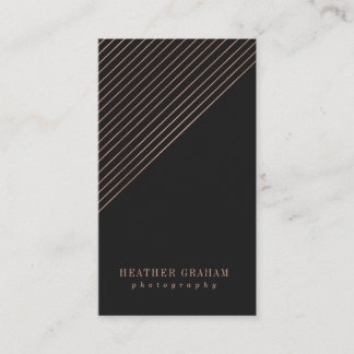 Trendy Rose Gold Photography Business Cards