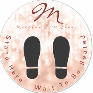 Trendy Rose Gold Sparkling SPA Salon Floor sticker