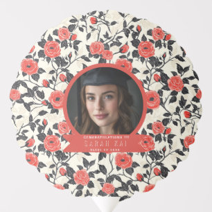 Trendy Rose Petals Girls Graduation Balloon