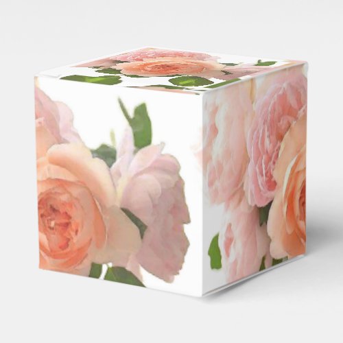 Trendy Roses Modern Elegant Design Template Favor Boxes