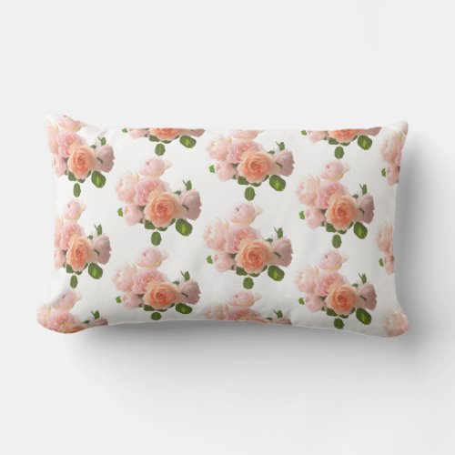 Trendy Roses Modern Elegant Template Lumbar Pillow