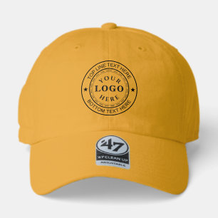 Trendy Round Logo Text Personalized Gold 47 Brand Hat