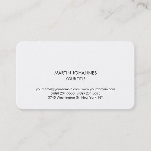 Trendy Rounded Corner Black White Business Card