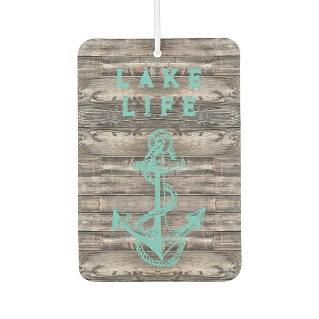 trendy rustic NAUTICAL TEAL ANCHOR | Air Freshener (Front)