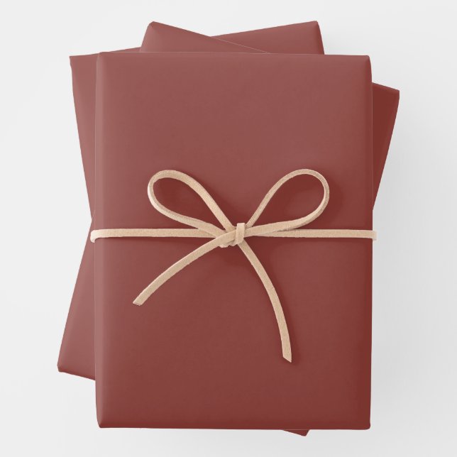 Trendy Rustic Red-Brown - Wrapping Paper Sheets  (In situ)