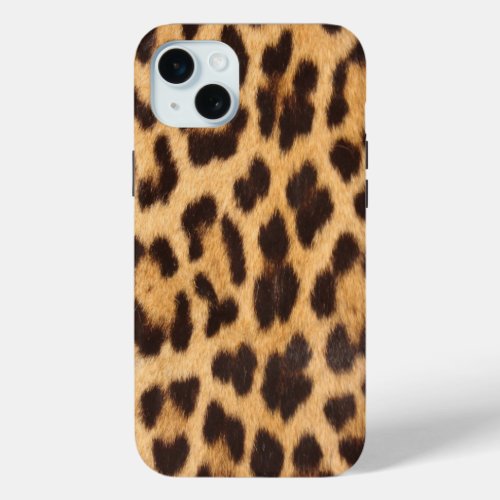 trendy safari fashion leopard spots cheetah print iPhone 15 plus case