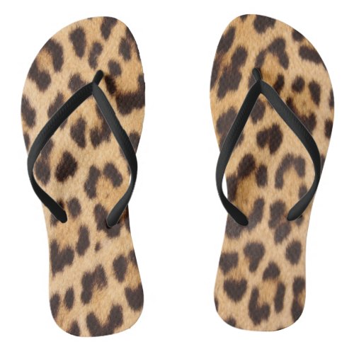 trendy safari fashion leopard spots cheetah print flip flops