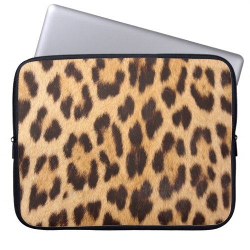 trendy safari fashion leopard spots cheetah print laptop sleeve