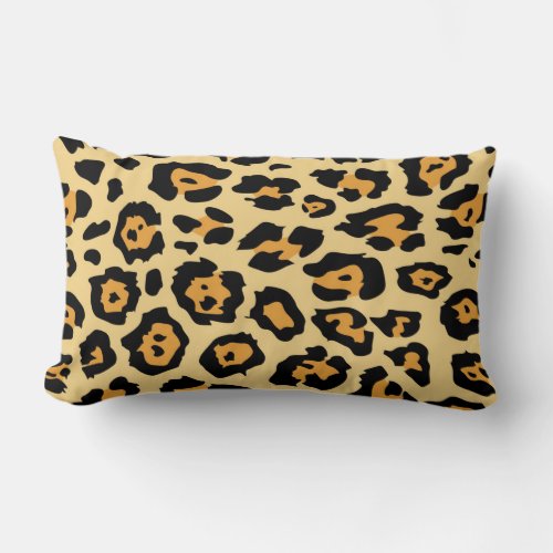 trendy safari fashion leopard spots cheetah print lumbar pillow