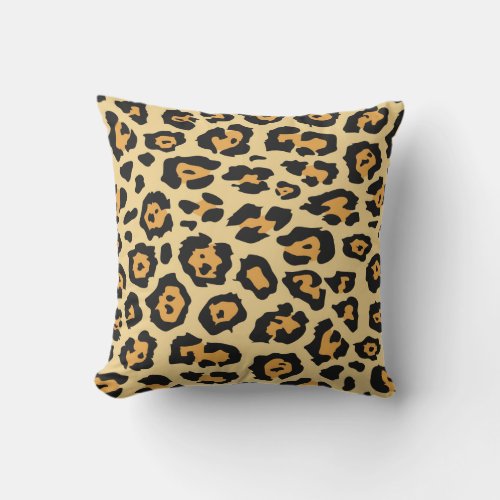 trendy safari fashion leopard spots cheetah print outdoor pillow