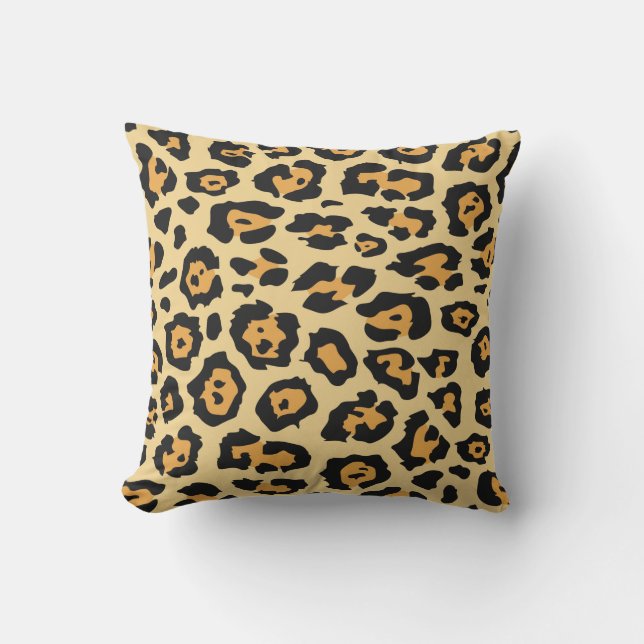 trendy safari fashion leopard spots cheetah print outdoor pillow (Front)