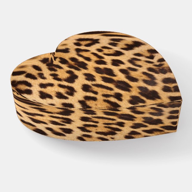 trendy safari fashion leopard spots cheetah print paperweight (Angled)