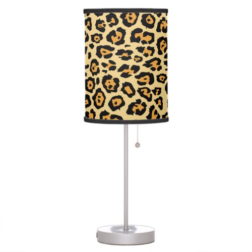 trendy safari fashion leopard spots cheetah print table lamp