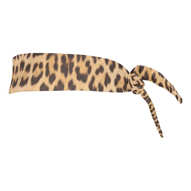trendy safari fashion leopard spots cheetah print tie headband (Rotate 90)