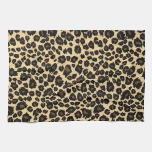 Trendy Safari Leopard Print Hand Towels | Zazzle