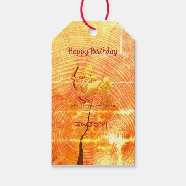 Trendy Sagittarius  Gift Tags (Front)
