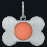 Trendy Salmon Coral Color Ready to Customize Pet ID Tag<br><div class="desc">This custom stylish product in a vibrant salmon coral pink color background for yourself or as a gift sure to make an impression in all occasions. Click on the "Customize it!" button to reveal tools to customize this product if you wish using a text editor and an image loader. Intro...</div>