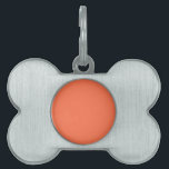 Trendy Salmon Coral Color Ready to Customize Pet ID Tag<br><div class="desc">This custom stylish product in a vibrant salmon coral pink color background for yourself or as a gift sure to make an impression in all occasions. Click on the "Customize it!" button to reveal tools to customize this product if you wish using a text editor and an image loader. Intro...</div>