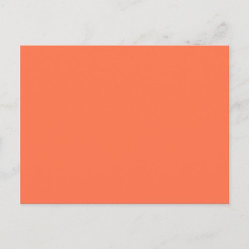 Trendy Salmon Coral Color Ready to Customize Postcard