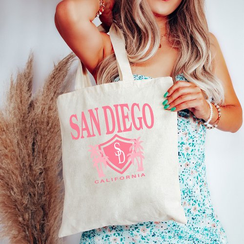 Trendy San Diego Beach Bachelorette Party Matching Tote Bag