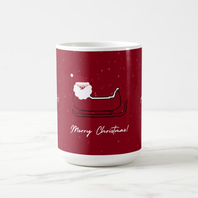 Trendy Santa Merry Christmas Classic   Coffee Mug (Center)