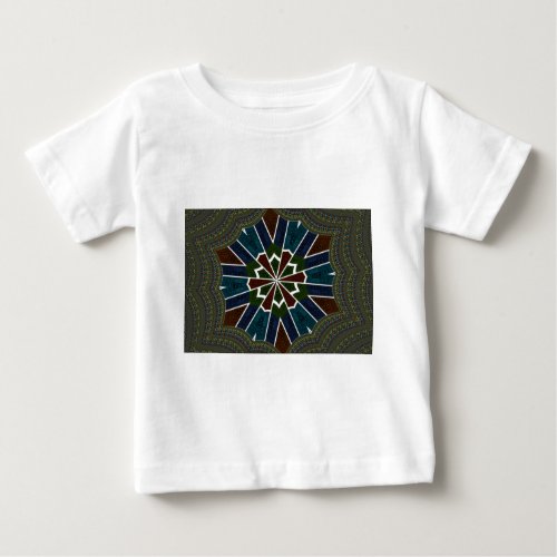 Trendy Sari Style Modern Abstract Pattern Design  Baby T_Shirt