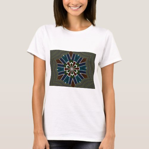 Trendy Sari Style Modern Abstract Pattern Design  T_Shirt