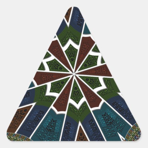 Trendy Sari Style Modern Abstract Pattern Design  Triangle Sticker