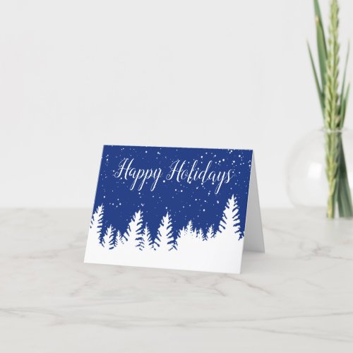 Trendy Scenic Business Seasonal Holiday Cards