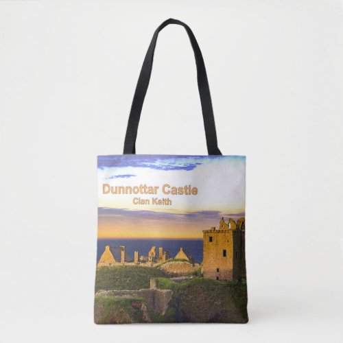 Trendy Scotlands Dunnottar Castle   __ Clan Keith Tote Bag