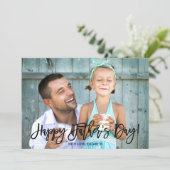 Trendy Script | Father's Day Photo Card (Standing Front)
