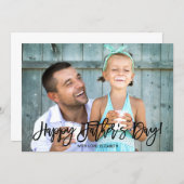 Trendy Script | Father's Day Photo Card (Front/Back)