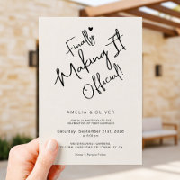 Trendy Script Finally Making It Official Wedding