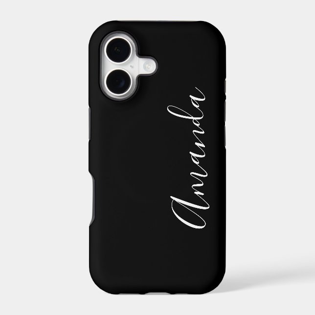 Trendy Script Font (Black) Case-Mate iPhone Case (Back)